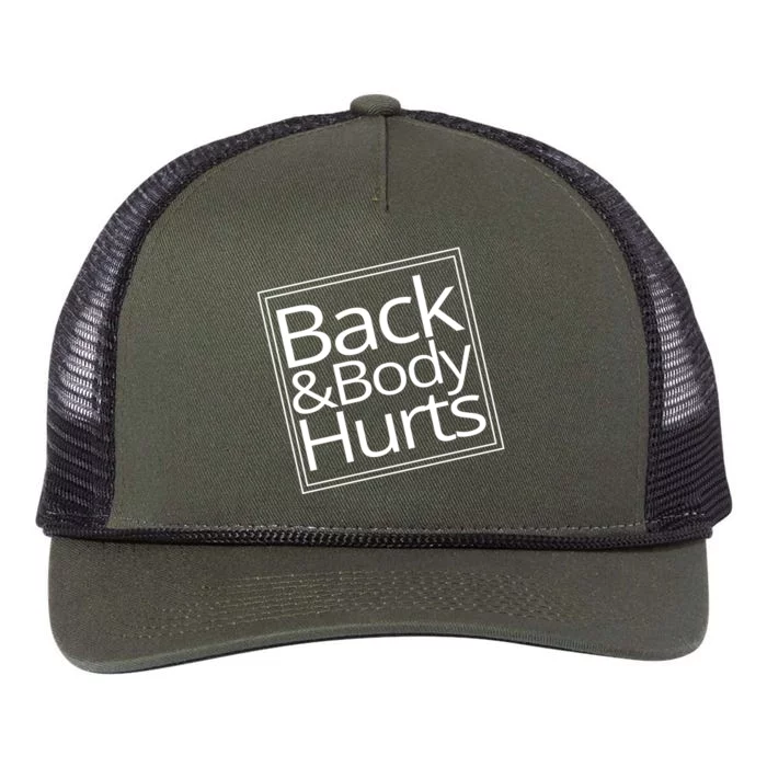 Back And Body Hurts Retro Rope Trucker Hat Cap