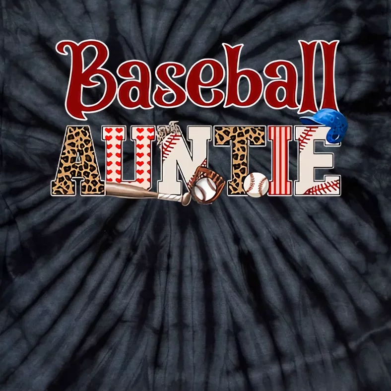 Baseball Auntie Baseball Aunt Sport Aunt Baseball Aunt Game Day Matching Family Tie-Dye T-Shirt