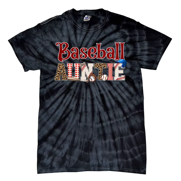 Baseball Auntie Baseball Aunt Sport Aunt Baseball Aunt Game Day Matching Family Tie-Dye T-Shirt