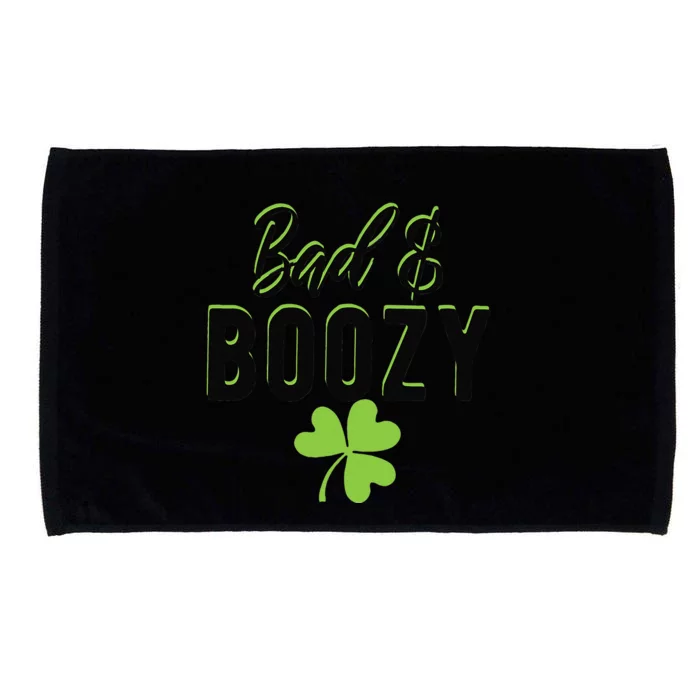 Bad And Boozy Saint Patrick's Day Humor Microfiber Hand Towel