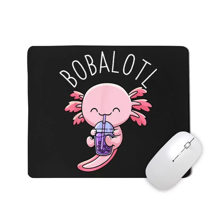 Bobalotl Axolotl Boba Tea Bubble Milk Mousepad