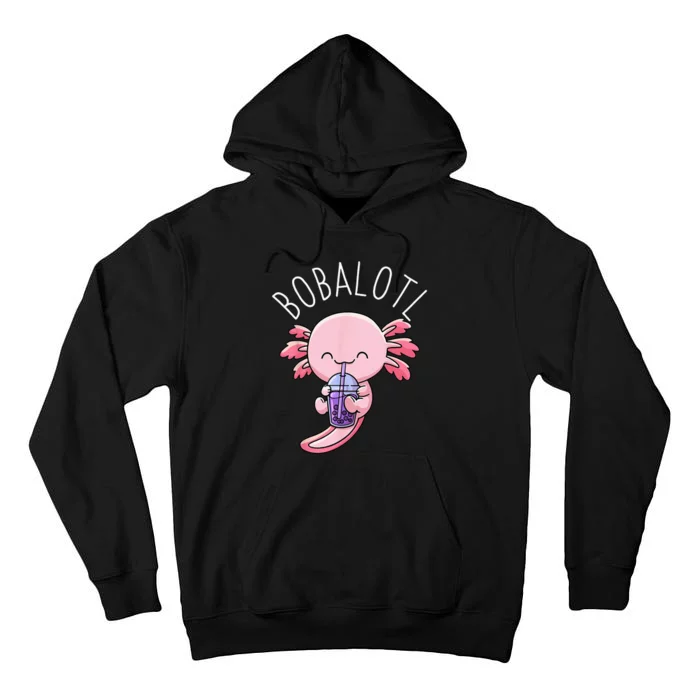 Bobalotl Axolotl Boba Tea Bubble Milk Tall Hoodie