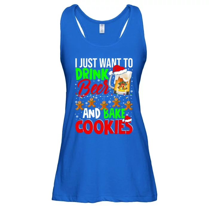 Beer And Bake Cookies Cool Santa Ing Group Xmas Gift Ladies Essential Flowy Tank