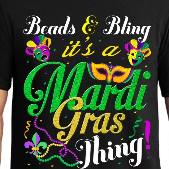 Beads And Bling ItS A Mardi Gras Thing Carnival Costume Pajama Set