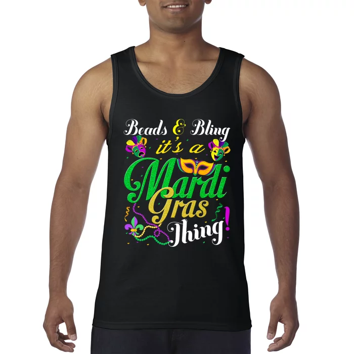 Beads And Bling ItS A Mardi Gras Thing Carnival Costume Tank Top