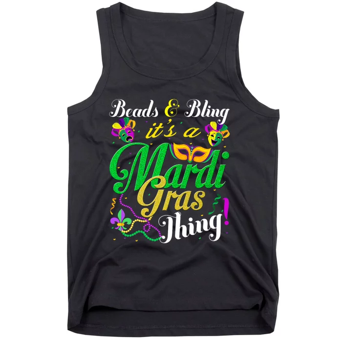 Beads And Bling ItS A Mardi Gras Thing Carnival Costume Tank Top