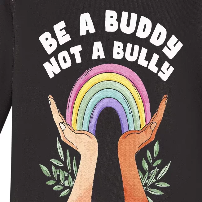 Be A Buddy Not A Bully Anti Bullying Baby Long Sleeve Bodysuit