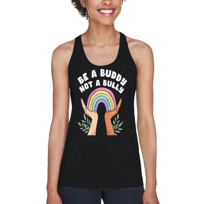 Be A Buddy Not A Bully Anti Bullying Women's Racerback Tank