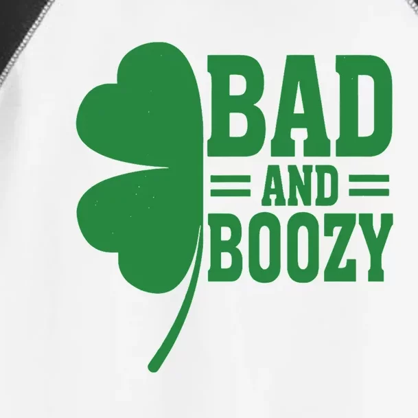 Bad And Boozy Shamrock Toddler Fine Jersey T-Shirt