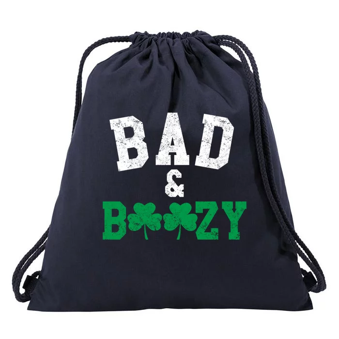 Bad And Boozy Saint Patricks Day Ing Cool Gift Drawstring Bag ...