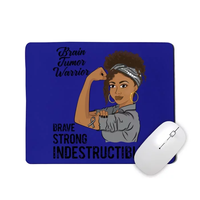 Black Awareness Brain Tumor Warrior Gift Mousepad