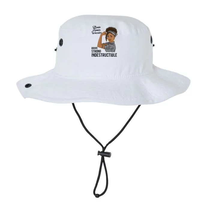 Black Awareness Brain Tumor Warrior Gift Legacy Cool Fit Booney Bucket Hat