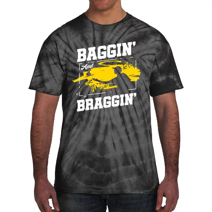 Baggin´ And Braggin´ | Bean Bag Toss | Cornhole Player Tie-Dye T-Shirt