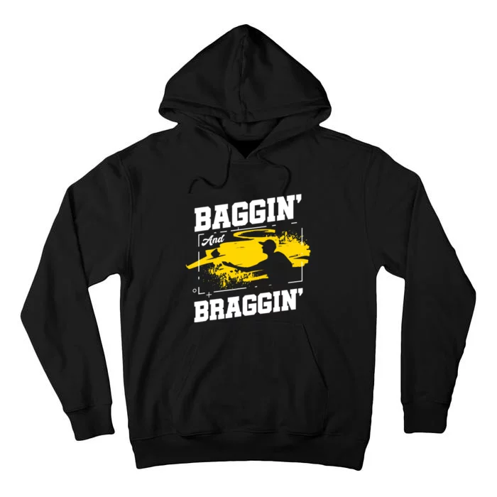 Baggin´ And Braggin´ | Bean Bag Toss | Cornhole Player Tall Hoodie