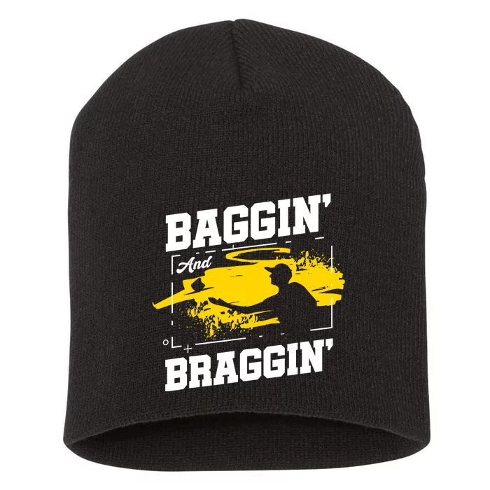 Baggin´ And Braggin´ | Bean Bag Toss | Cornhole Player Short Acrylic Beanie