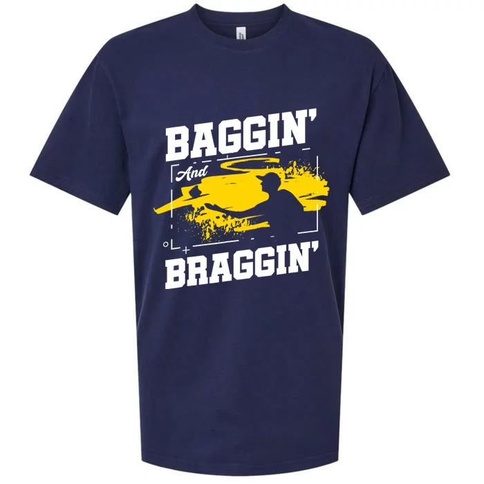 Baggin´ And Braggin´ | Bean Bag Toss | Cornhole Player Sueded Cloud Jersey T-Shirt