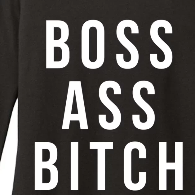 Boss Ass Bitch Cute Gift Womens CVC Long Sleeve Shirt