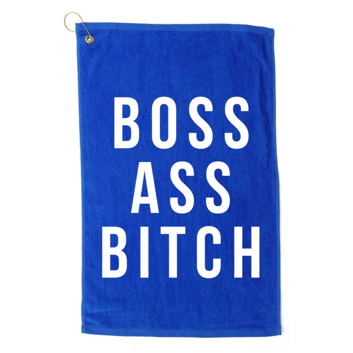 Boss Ass Bitch Cute Gift Platinum Collection Golf Towel