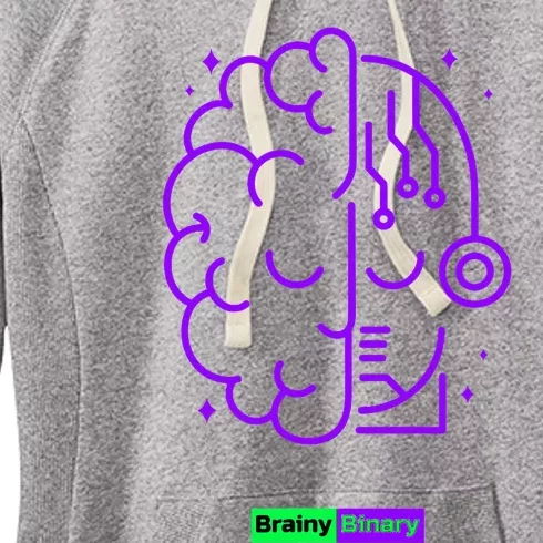 Binary And Brainy Intelligence Technology Women's Fleece Hoodie