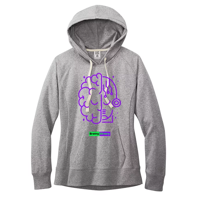 Binary And Brainy Intelligence Technology Women's Fleece Hoodie