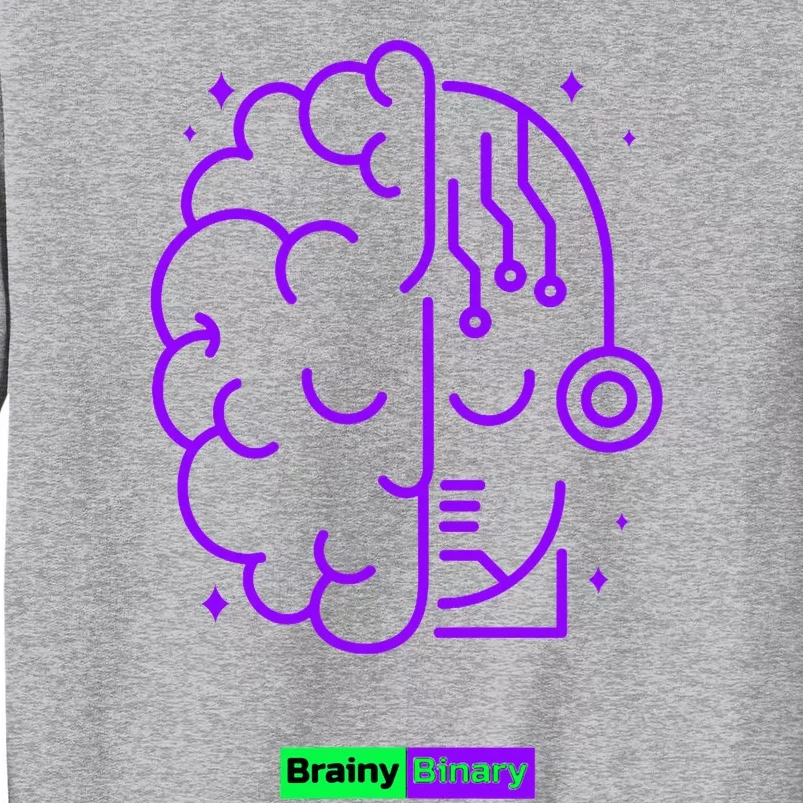 Binary And Brainy Intelligence Technology Tall Sweatshirt