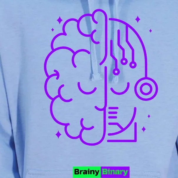 Binary And Brainy Intelligence Technology Unisex Surf Hoodie