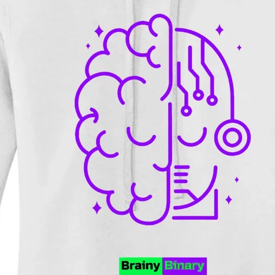 Binary And Brainy Intelligence Technology Women's Pullover Hoodie