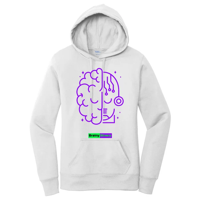 Binary And Brainy Intelligence Technology Women's Pullover Hoodie