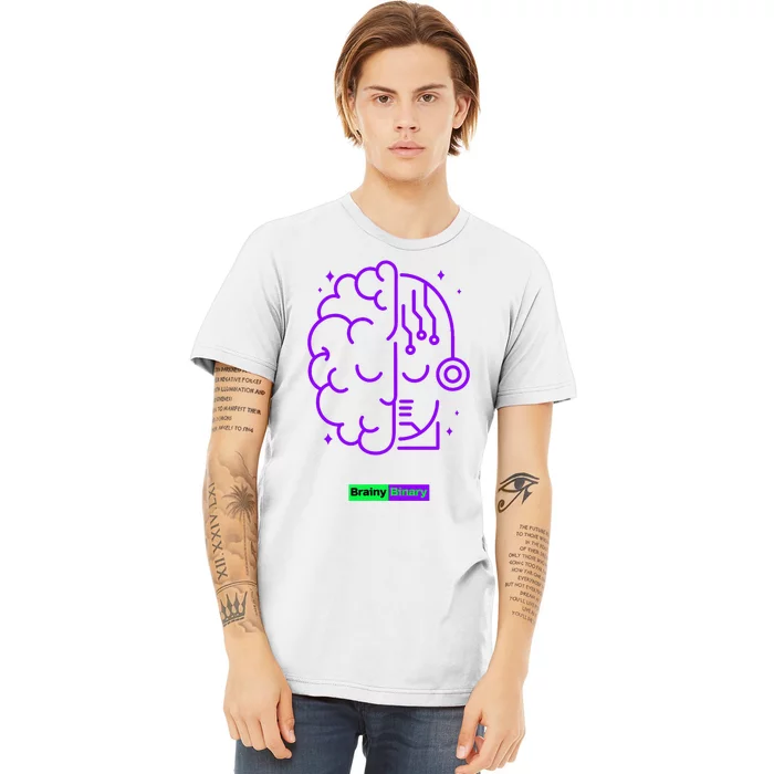 Binary And Brainy Intelligence Technology Premium T-Shirt