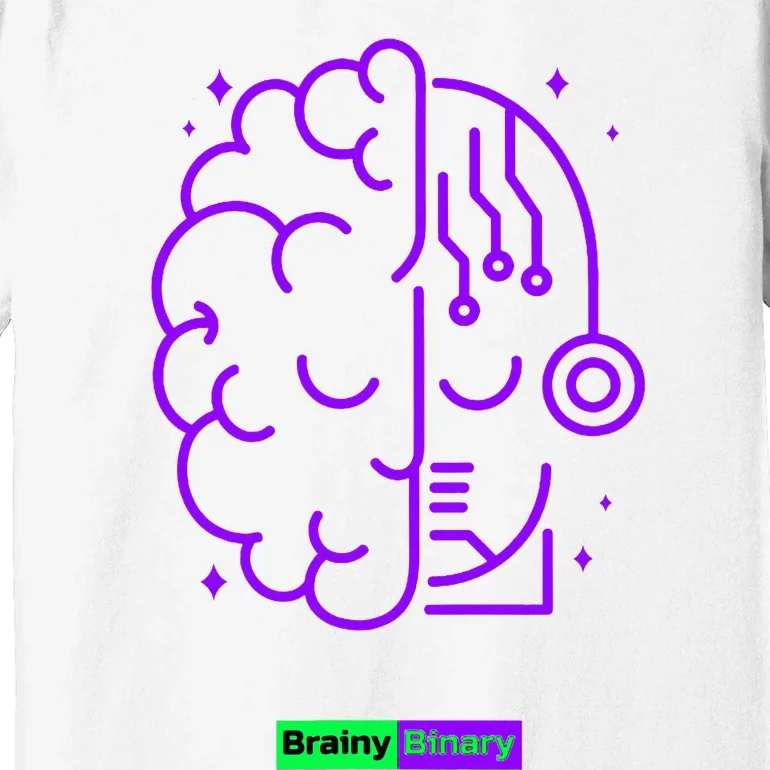 Binary And Brainy Intelligence Technology Premium T-Shirt