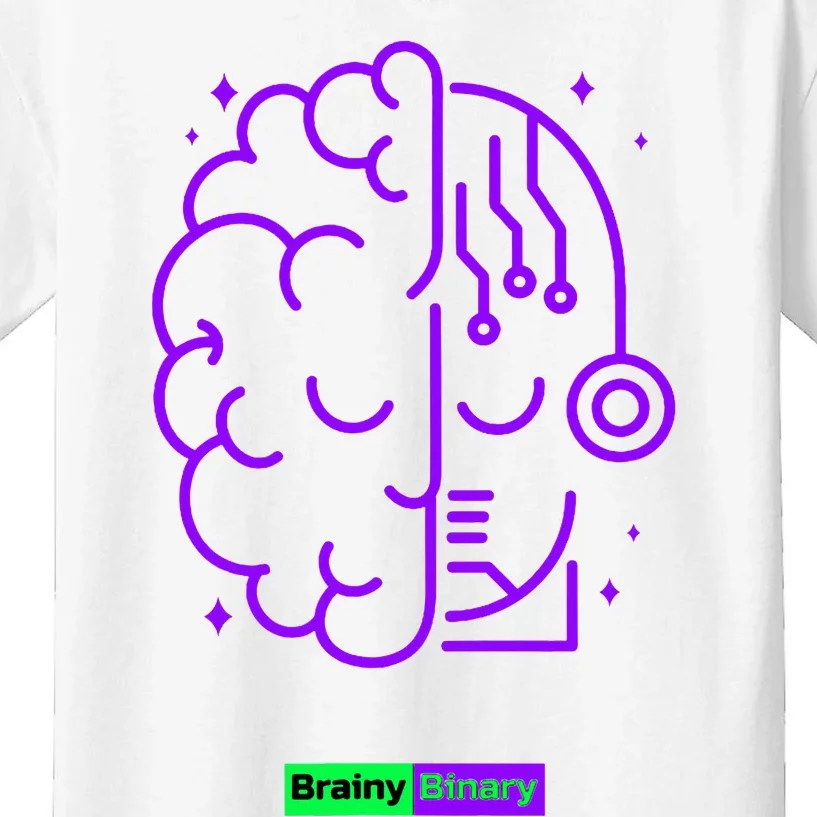 Binary And Brainy Intelligence Technology Kids T-Shirt