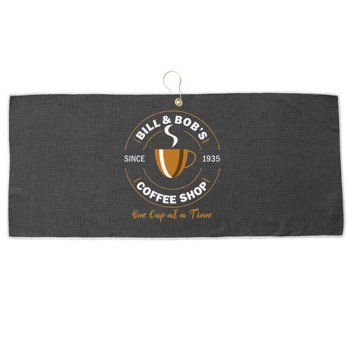 Bill And BobS Coffee Shop Aa Recovery Gift Large Microfiber Waffle Golf Towel