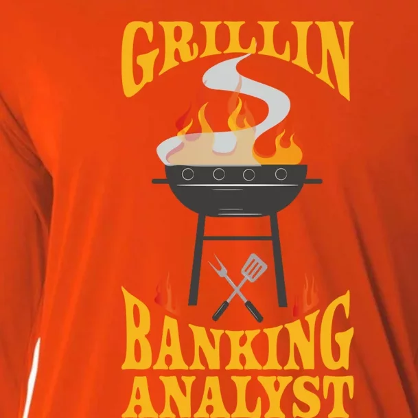 Banking Analyst Bbq Grill Smoker And Barbecue Chef Funny Gift Cooling Performance Long Sleeve Crew