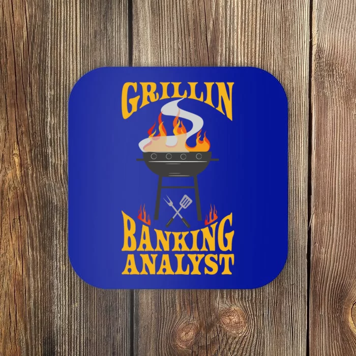 Banking Analyst Bbq Grill Smoker And Barbecue Chef Funny Gift Coaster