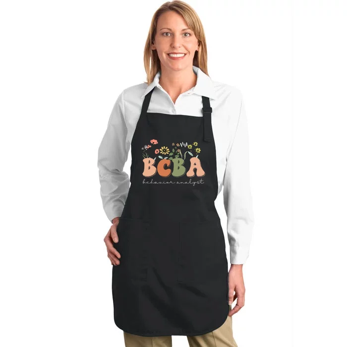 Behavior Analyst BCBA Behavior Therapist ABA Therapist RBT Full-Length Apron With Pocket