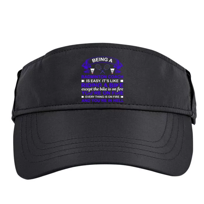 Being A Badmintion Coach Is Easy Adult Drive Performance Visor