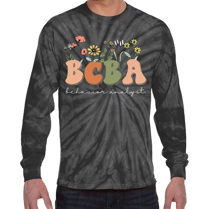 Behavior Analyst BCBA Behavior Therapist ABA Therapist RBT Tie-Dye Long Sleeve Shirt