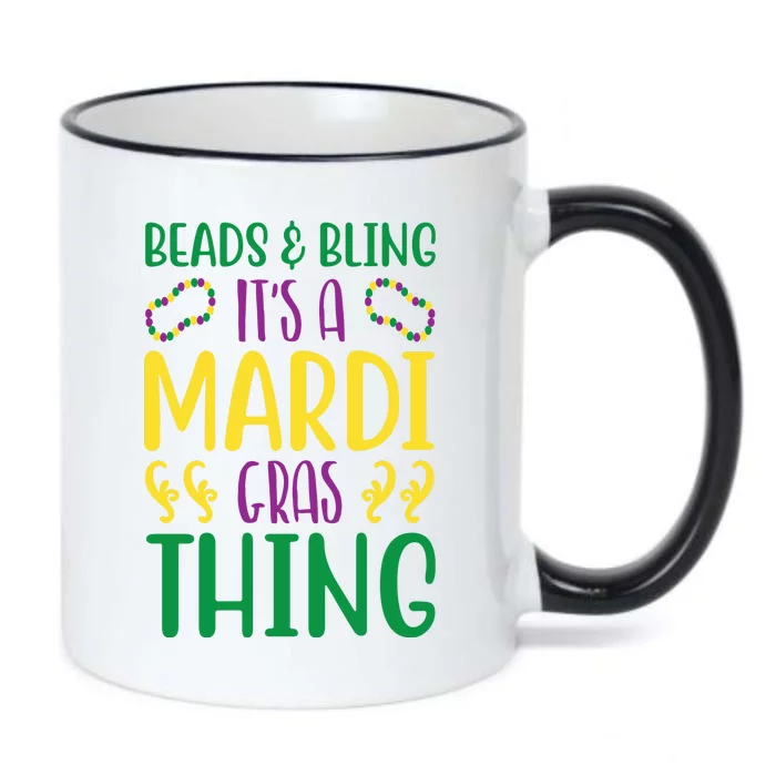 Beads And Bling It's A Mardi Gras Thing Black Color Changing Mug