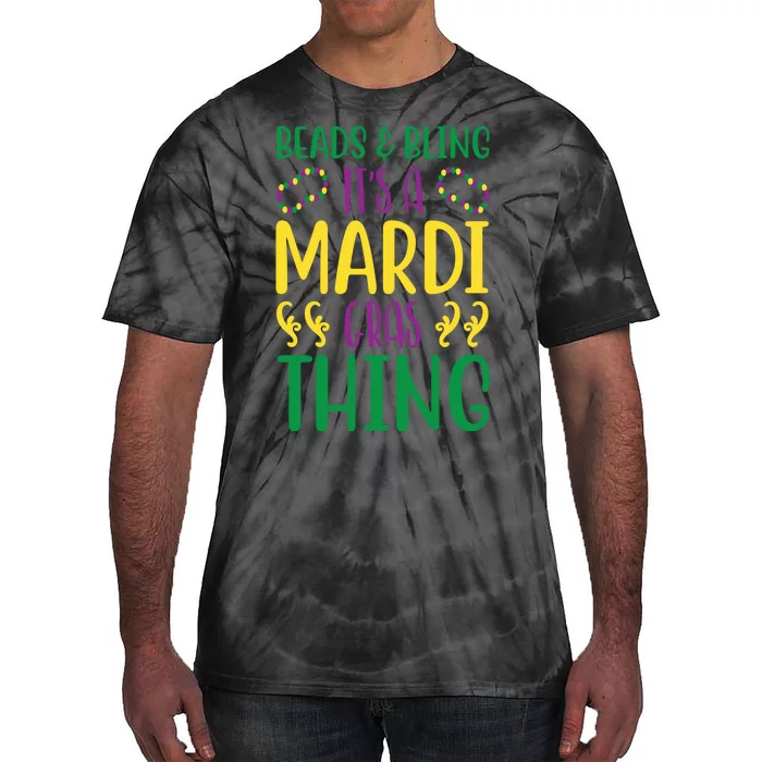 Beads And Bling It's A Mardi Gras Thing Tie-Dye T-Shirt