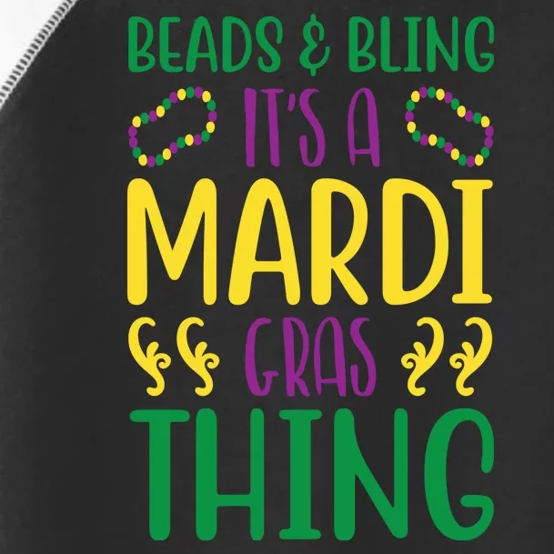 Beads And Bling It's A Mardi Gras Thing Toddler Fine Jersey T-Shirt