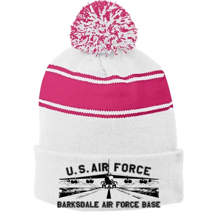 Barksdale Afb Barksdale Base Louisiana Gifts Stripe Pom Pom Beanie