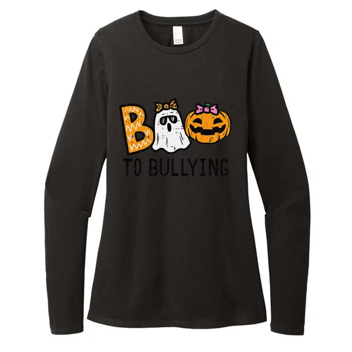 Boo Anti Bullying Funny Halloween Orange Unity Day Womens CVC Long Sleeve Shirt