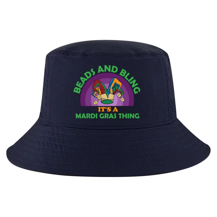 Beads And Bling It's A Mardi Gras Thing Cool Comfort Performance Bucket Hat