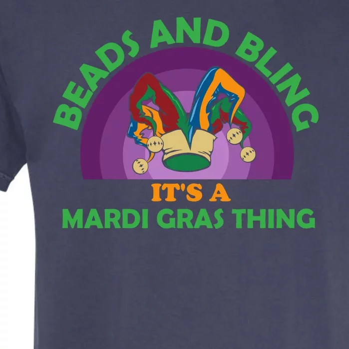 Beads And Bling It's A Mardi Gras Thing Garment-Dyed Heavyweight T-Shirt