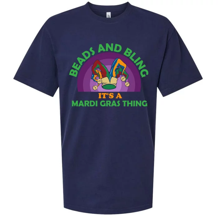 Beads And Bling It's A Mardi Gras Thing Sueded Cloud Jersey T-Shirt