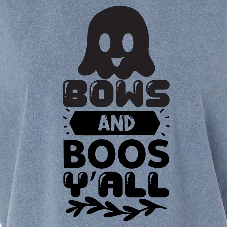 Bows And Boos Y'all Garment-Dyed Women's Muscle Tee