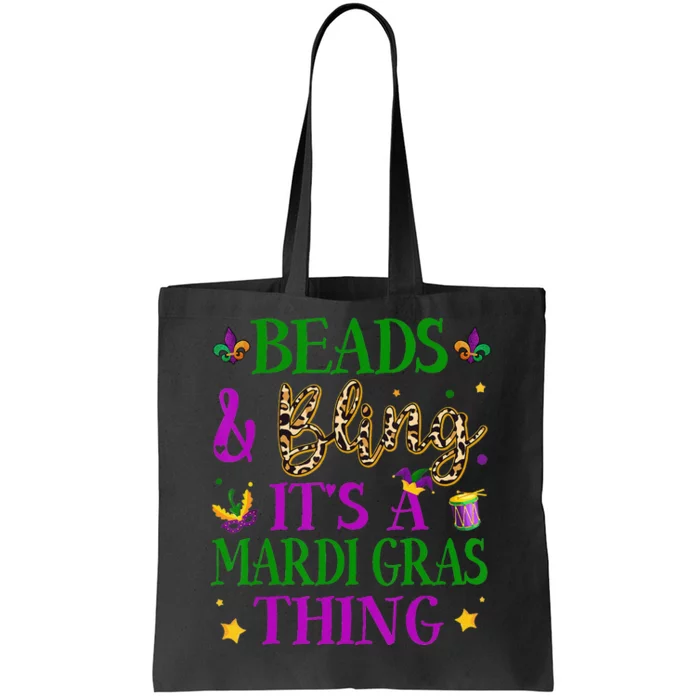 Beads And Bling It's A Mardi Gras Thing Beads And Bling Tote Bag