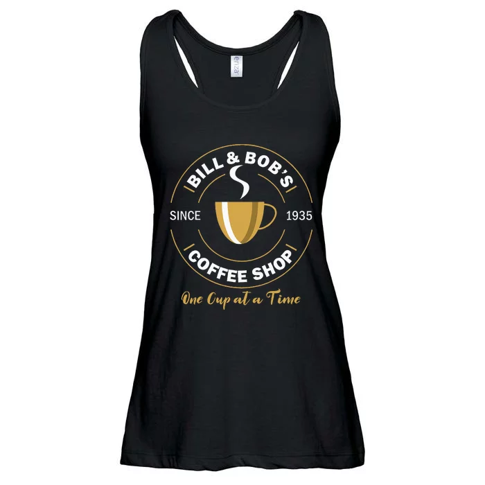 Bill And Bobs Coffee Shop AA Recovery Gift Ladies Essential Flowy Tank