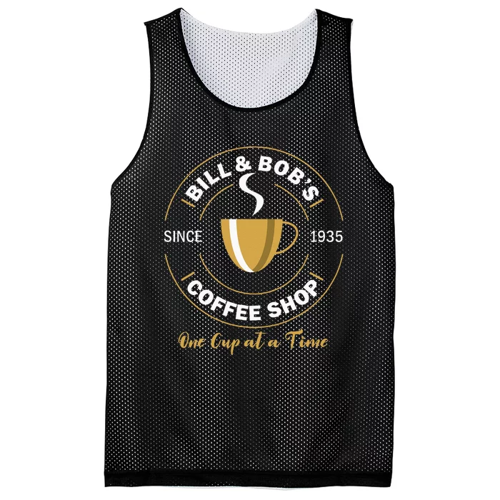 Bill And Bobs Coffee Shop AA Recovery Gift Mesh Reversible Basketball Jersey Tank