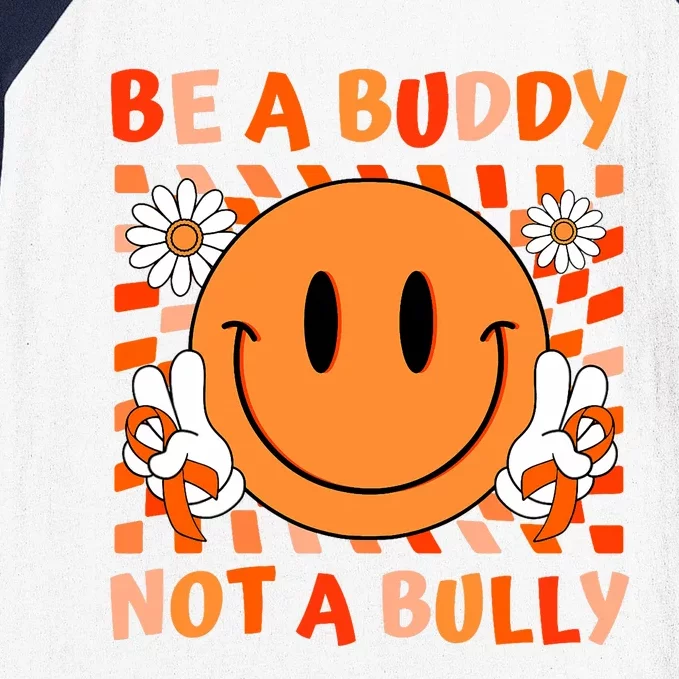 Be A Buddy Not A Bully Unity Day Anti Bullying Orange Face Baseball Sleeve Shirt